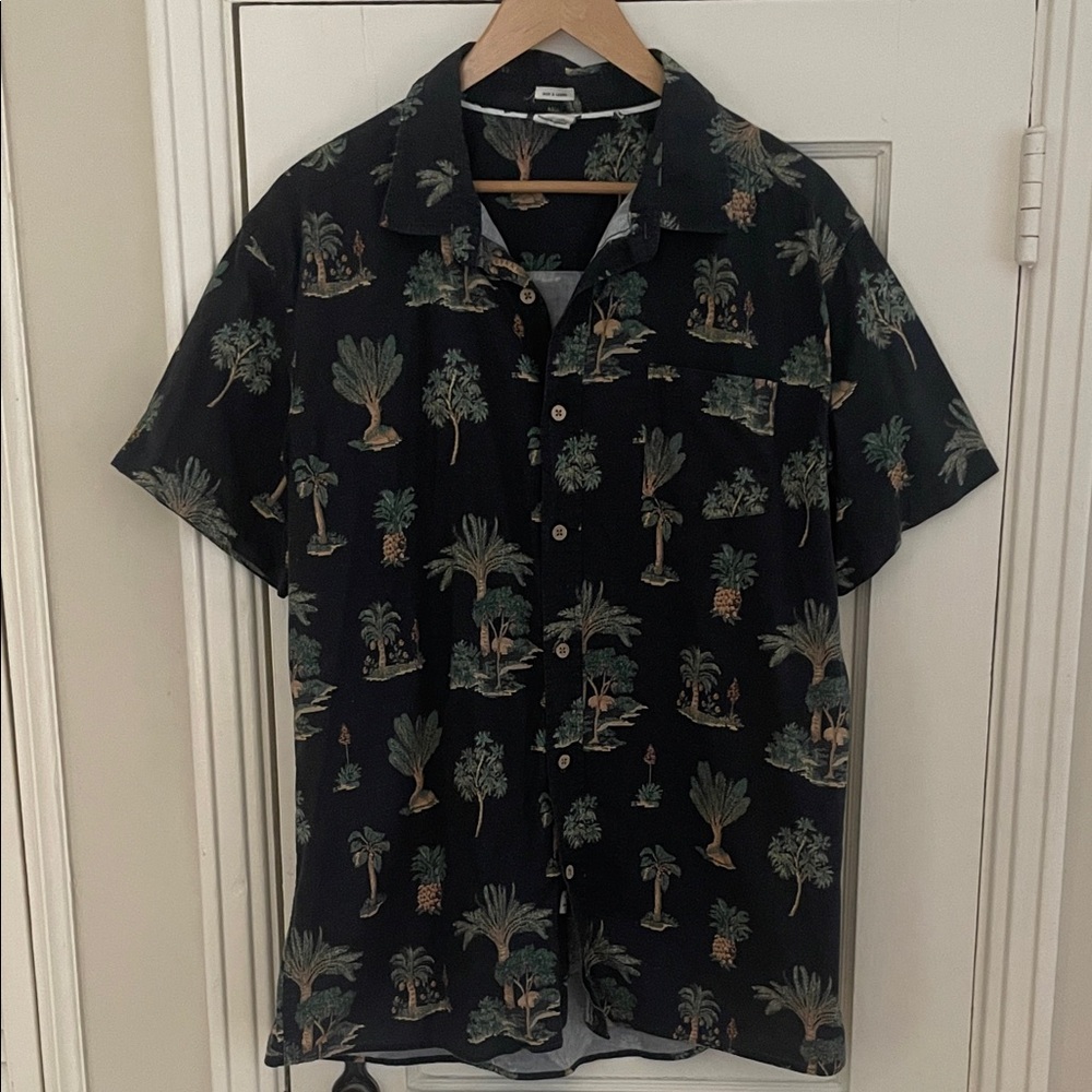 Tropical Palm Print Casual Shirt